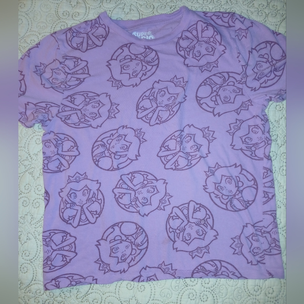 Super Mario Princess Peach Graphic Tee Size XL 14